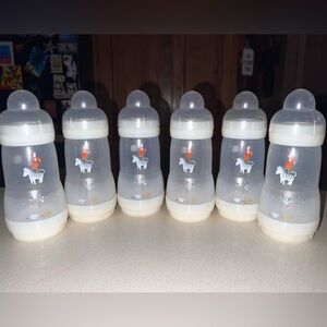 6- 9oz. Mam Zebra bottles